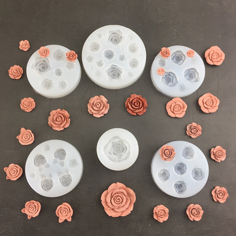 Soap Making Organic - バラの形をした3Dシリコン型,葉,フォンダン,チョコレート型,キャンドル,石鹸型,ケーキデコレーションツール,ベーキングアクセサリー