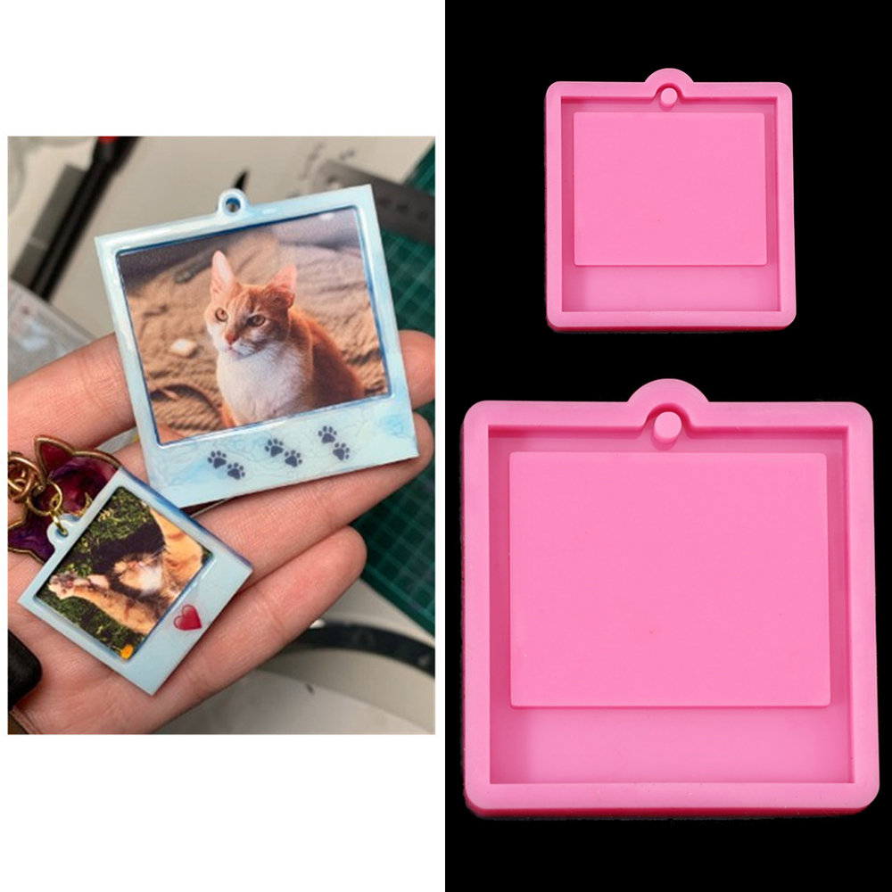 Soap Making Supplies - フォトフレームエポキシ樹脂キーホルダー型猫犬タグペンダントシリコーン型 DIY 鋳造工芸品ジュエリーメイキングアクセサリー