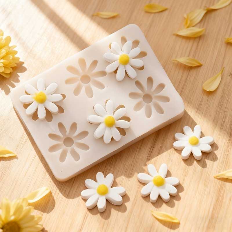 Soap Making Supplies - 1pc 3D デイジーひまわりシリコンモールド石鹸キャンドル樹脂 DIY クラフトホリデーデコレーション用