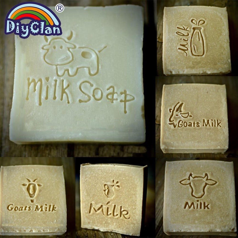 Soap Making Jug - Diy ミルク天然石鹸スタンプヤギミルク手作り有機ガラス石鹸製造型ボトル形状アクリルカスタム動物シリーズギフト