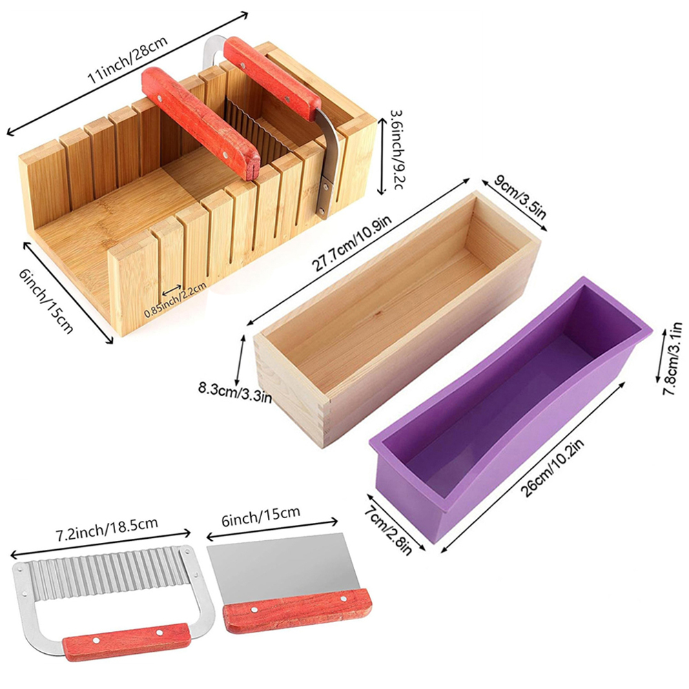 DIY 手作り石鹸作りキット 竹製カッティングボックスとシリ - Soap Making Guide For Beginners のレビューと価格