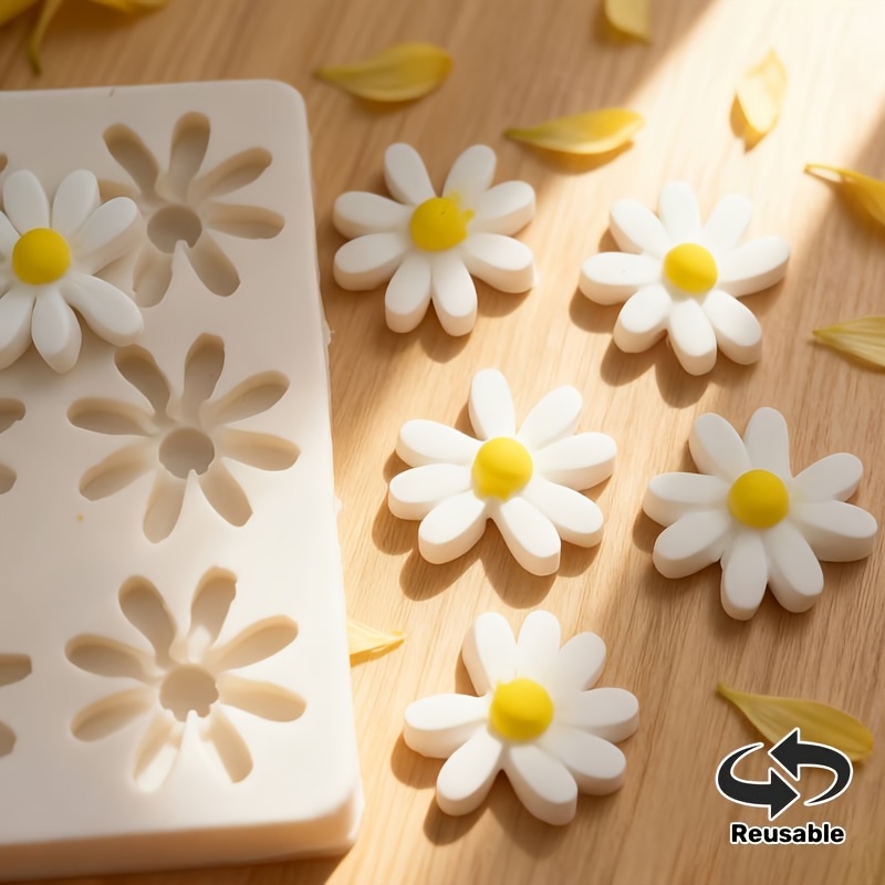 1pc 3D デイジーひまわりシリコンモールド石鹸キャンドル - Soap Making Supplies のレビューと価格