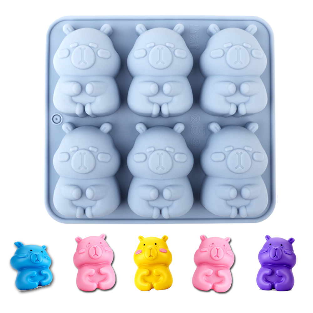 かわいいカピバラの形をしたシリコンケーキ型1個。チョコレート - Soap Making Jelly のレビューと価格
