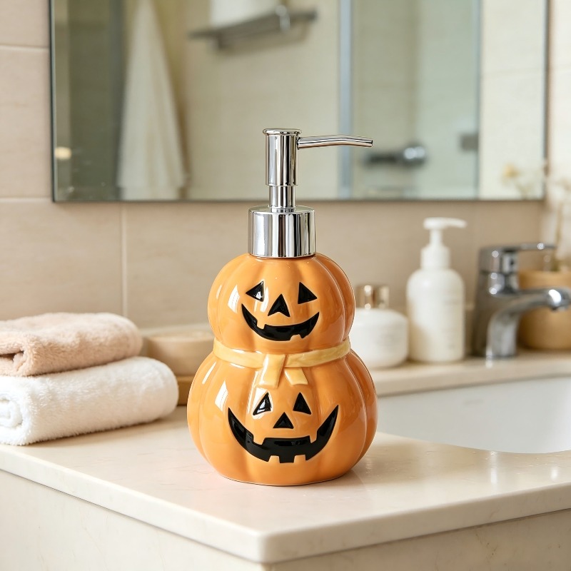 280ML ハロウィンゴーストパンプキン型セラミックローショ - Soap Making Jug のレビューと価格