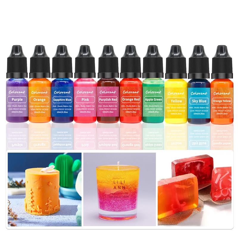 キャンドルワックス顔料着色剤,20色,10ml - Soap Making Jelly のレビューと価格