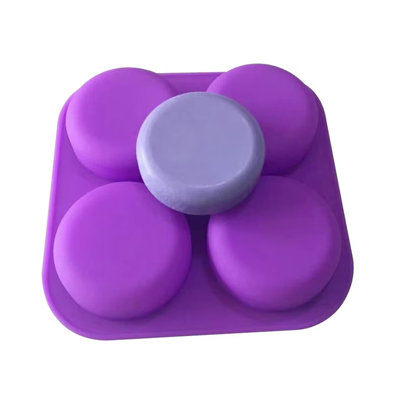 1-2個入り 4つの空洞を持つ再利用可能な丸型シリコン石鹸型 - Soap Making Guide For Beginners のレビューと価格