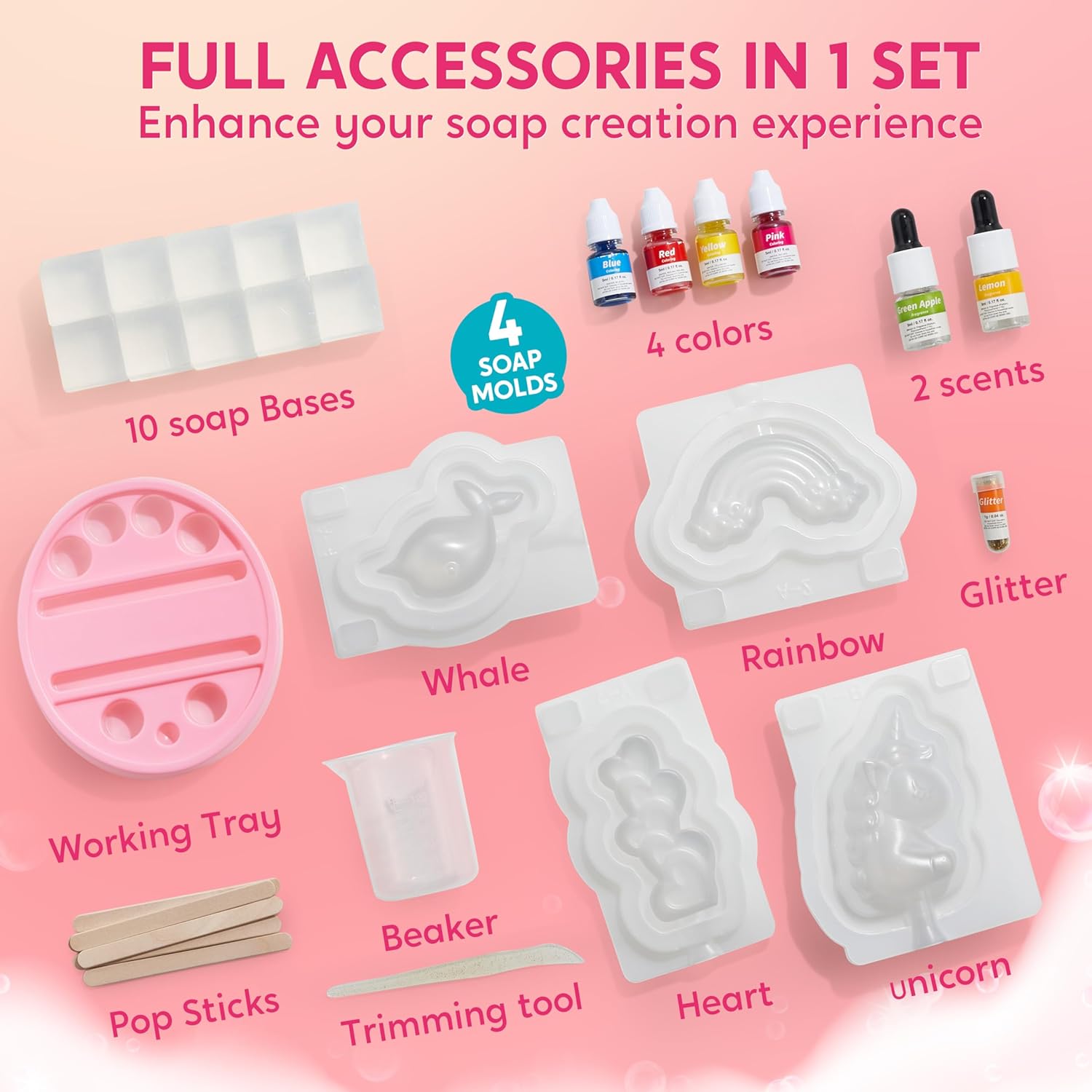 JOYFY ユニコーン石鹸作りキット 女の子向け工作 DIY - Soap Making Guide For Beginners のレビューと価格