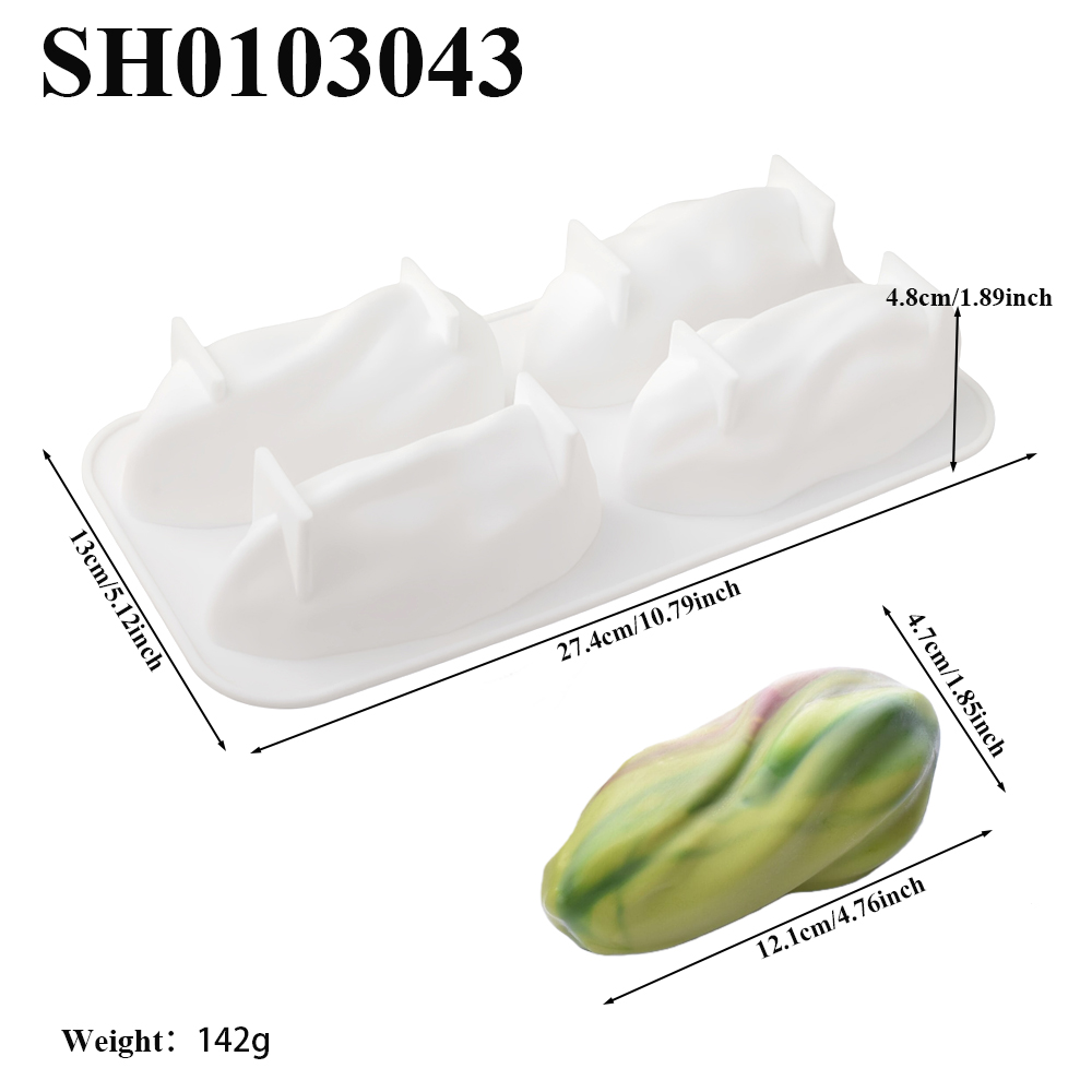 4または9セルのピスタチオデザインシリコン製ベーキングモール - Soap Making Supplies のレビューと価格