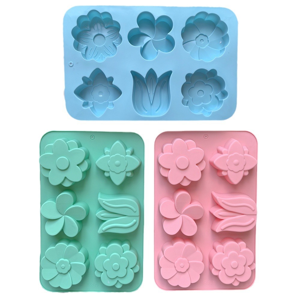 様々な花の形をしたシリコンモールド、石鹸やキャンドル作り、ケ - Soap Making Guide For Beginners のレビューと価格