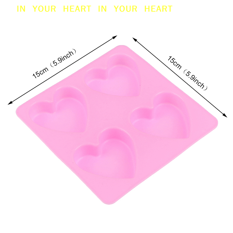 【X】4つの空洞を持つ手作りシリコン石鹸型 ハート型 3Dク - Soap Making Guide For Beginners のレビューと価格