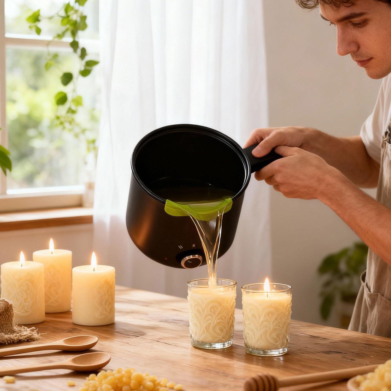 キャンドルワックス溶解ポット 1.5L 大型ステンレス製電気 - Soap Making Jug のレビューと価格