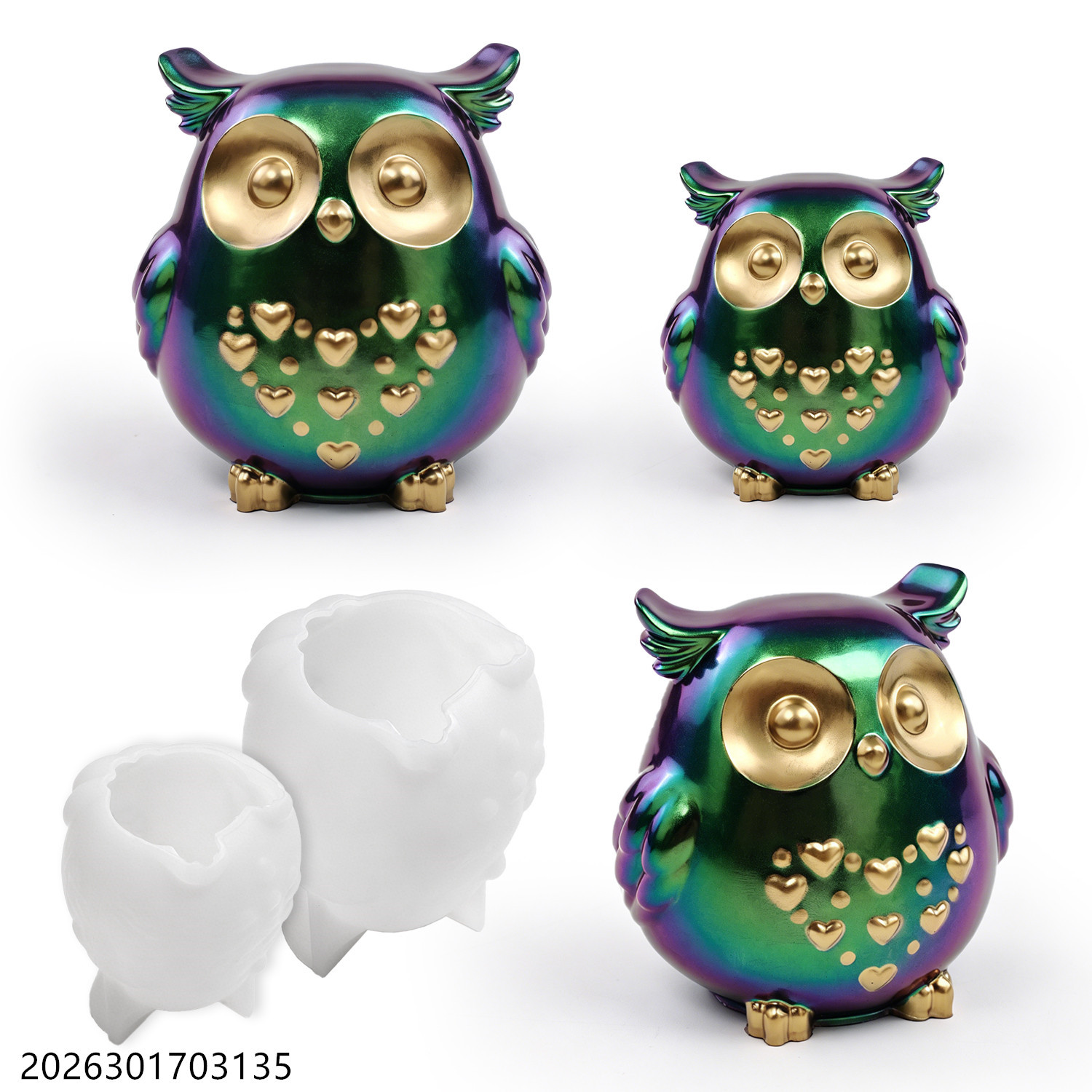 フクロウシリコンモールド 3D鳥型セット DIYエポキシ樹脂 - Soap Making Supplies のレビューと価格