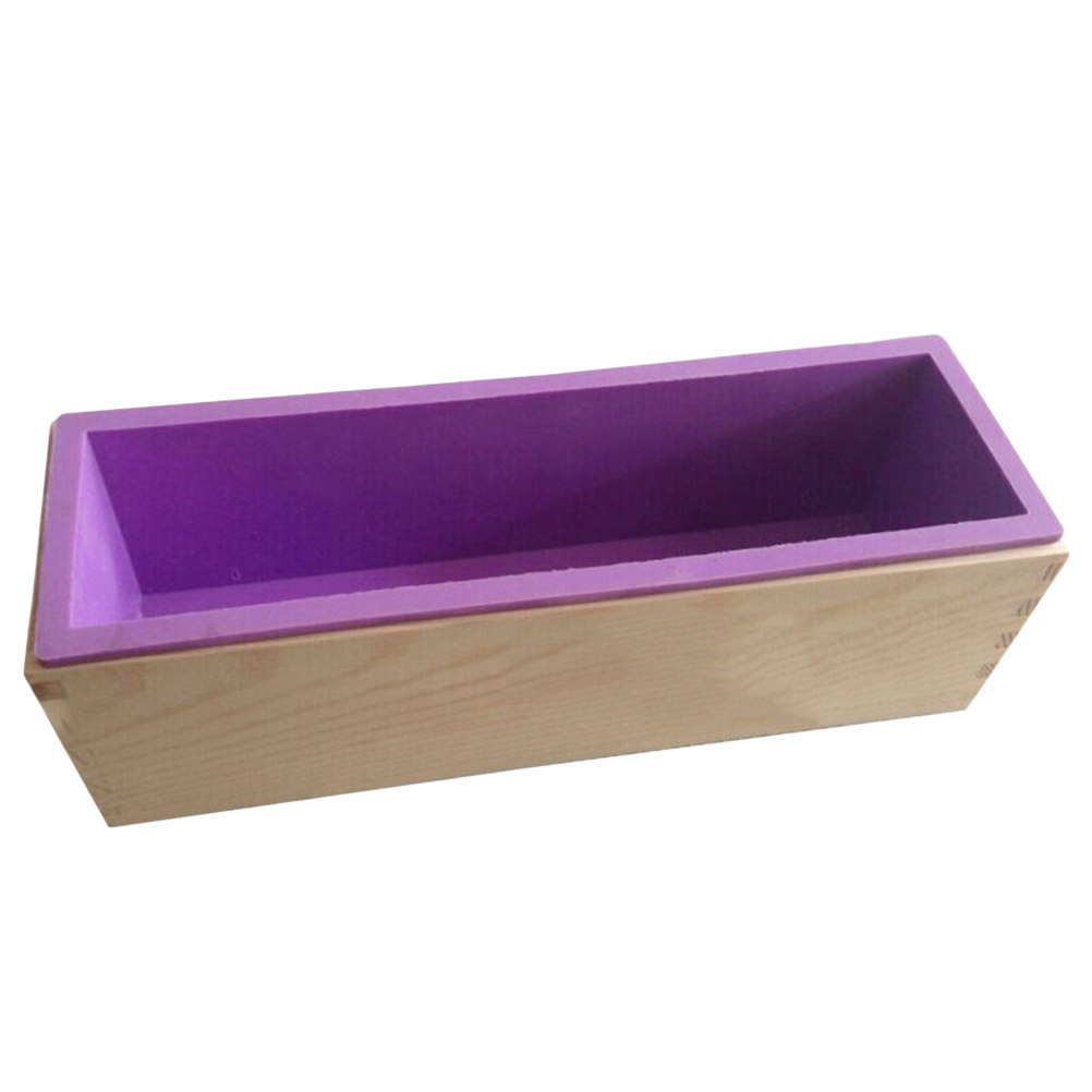 柔軟な長方形の石鹸型シリコンモールド 木製ボックス DIYツ - Soap Making Jelly のレビューと価格