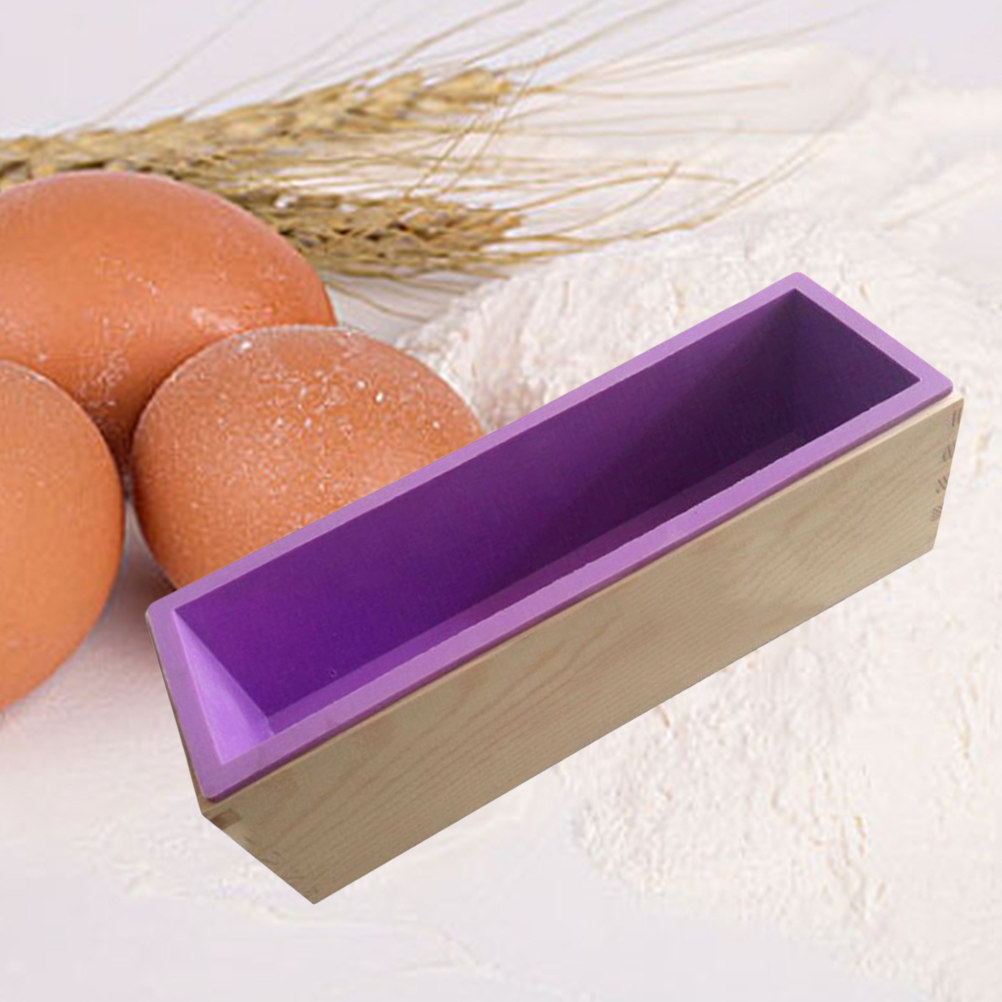 柔軟な長方形の石鹸型シリコンモールド 木製ボックス DIYツ - Soap Making Jelly のレビューと価格